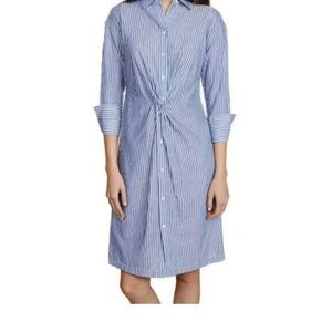 Vince Blue and White Striped Shirt